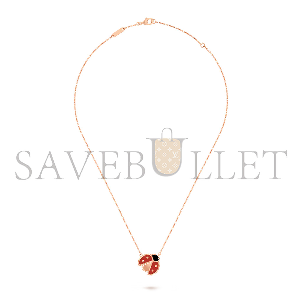 V*N CL*F arpels lucky spring pendant, open wings ladybug vcarp9x000